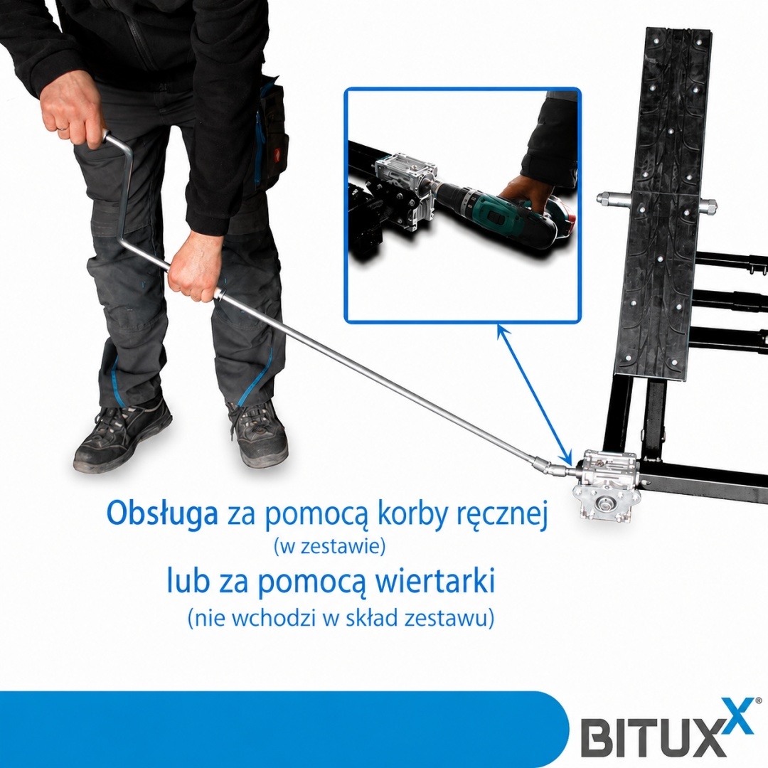 Dílenský zvedák naklápěcí mobilní automobilový do 2000kg BITUXX kolébkový M19929
